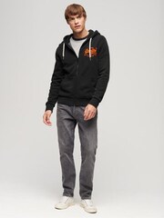 Superdry Black Vintage Logo Zip-Up Hoodie - Image 3 of 6