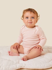 MORI Cotton & Bamboo Long Sleeve Envelope Neckline Bodysuit - Image 1 of 6