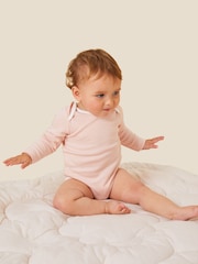 MORI Cotton & Bamboo Long Sleeve Envelope Neckline Bodysuit - Image 2 of 6