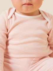 MORI Cotton & Bamboo Long Sleeve Envelope Neckline Bodysuit - Image 3 of 6