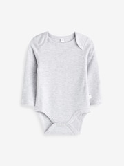 MORI Cotton & Bamboo Long Sleeve Envelope Neckline Bodysuit - Image 1 of 3