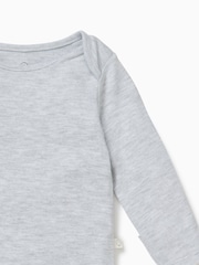 MORI Cotton & Bamboo Long Sleeve Envelope Neckline Bodysuit - Image 2 of 3
