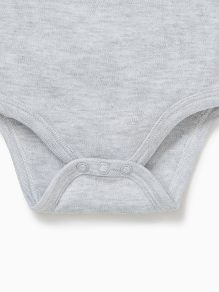 회색 - MORI 긴소매 엔벨로프 네크라인 바디수트 - 4의 이미지 4