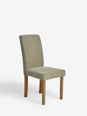 Set of 2 Tweedy Chenille Moss Green Milford Dining Chairs - Image 5 of 8