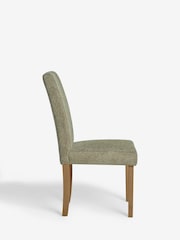 Set of 2 Tweedy Chenille Moss Green Milford Dining Chairs - Image 6 of 8