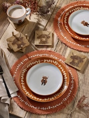 Set of 4 Wood Hamish Coasters with Holder - Image 2 of 3