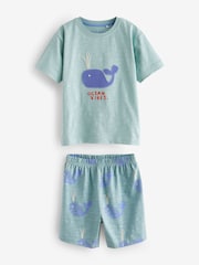 Moder/Cream/zelen kit - 100% Bombažna kratka pižama 3 komplet (9mths-12yrs) - Slika 10 iz 12
