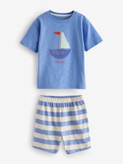 Moder/Cream/zelen kit - 100% Bombažna kratka pižama 3 komplet (9mths-12yrs) - Slika 8 iz 12