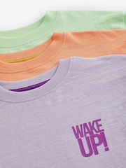 Bright slogan Short Pyjamas 3 Pack (9mths-12yrs) - Image 3 of 4