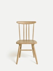 Set of 2 Light Natural Fin Wooden Dining Chairs - Image 2 of 5