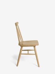 Set of 2 Light Natural Fin Wooden Dining Chairs - Image 4 of 5