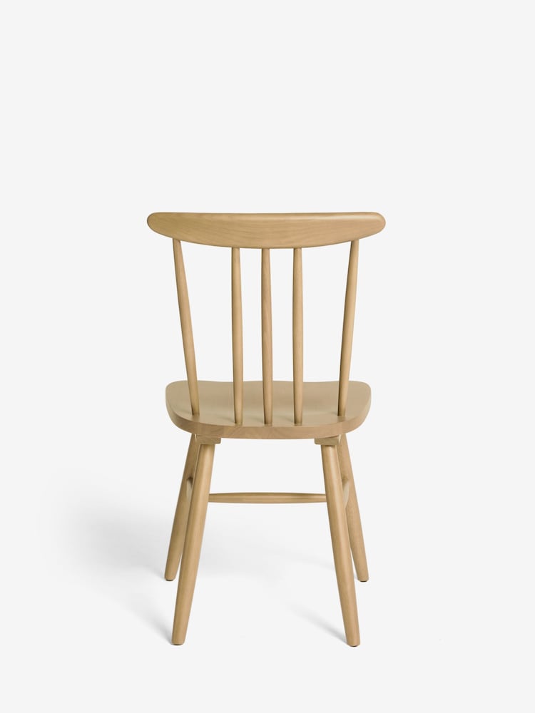 Set of 2 Light Natural Fin Wooden Dining Chairs - Image 5 of 5