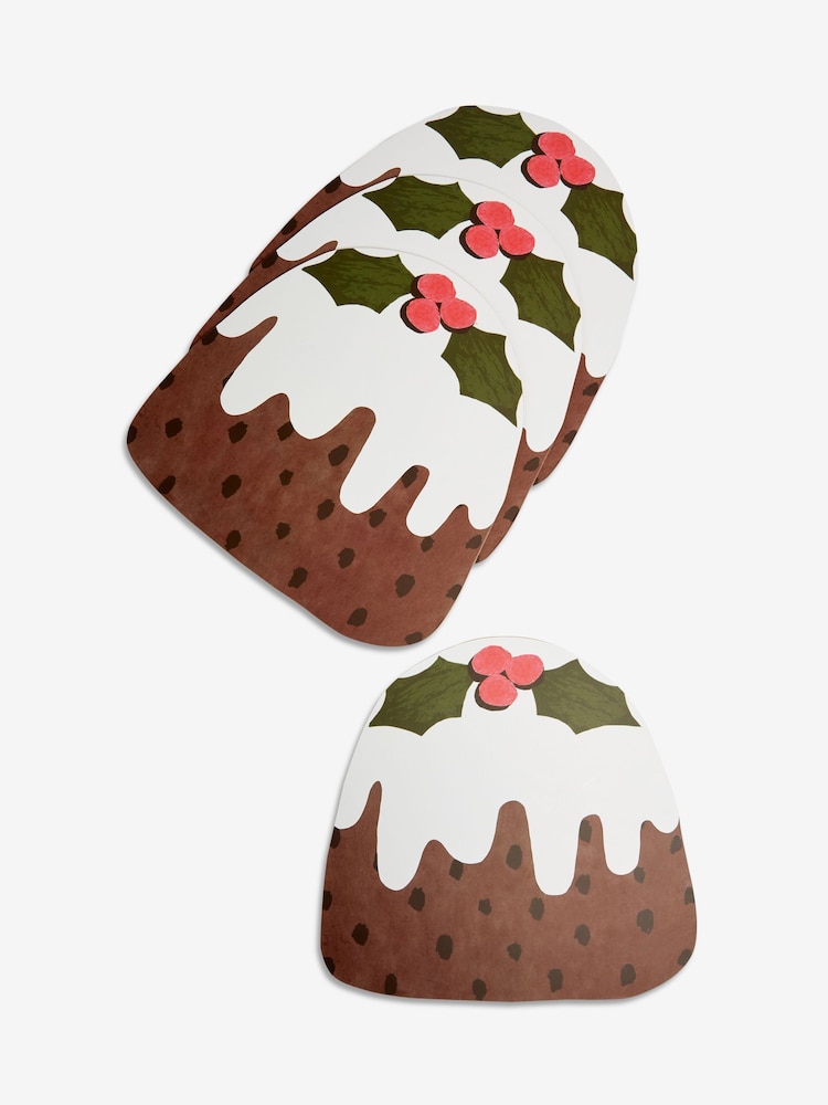 Set of 4 Christmas Pudding Shaped Placemats - Bild 3 von 3