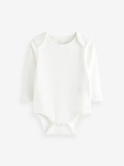 Blanco - MORI Cotton & Bamboo Long Sleeve Envelope Neckline Bodysuit - Imagen 2 de 4