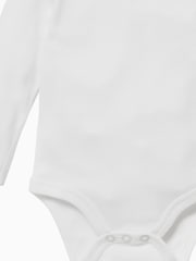 Blanco - MORI Cotton & Bamboo Long Sleeve Envelope Neckline Bodysuit - Imagen 4 de 4