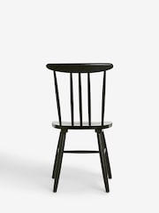 Set of 2 Black Fin Wooden Dining Chairs - Image 6 of 7