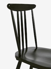 Set of 2 Black Fin Wooden Dining Chairs - Image 7 of 7