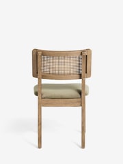 Set of 2 Soft Velvet Sage Green Abel Dark Wood Leg Dining Chairs - Image 6 of 8