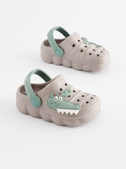 Grey Crocodile Clogs - Image 1 of 7