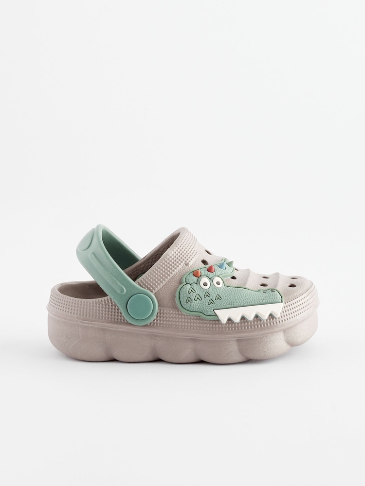 Grey Crocodile Clogs - Image 2 of 7