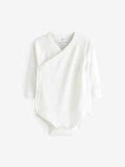 MORI Cotton & Bamboo Long Sleeve Kimono Bodysuit - Image 2 of 4