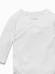 MORI Cotton & Bamboo Long Sleeve Kimono Bodysuit - Image 3 of 4