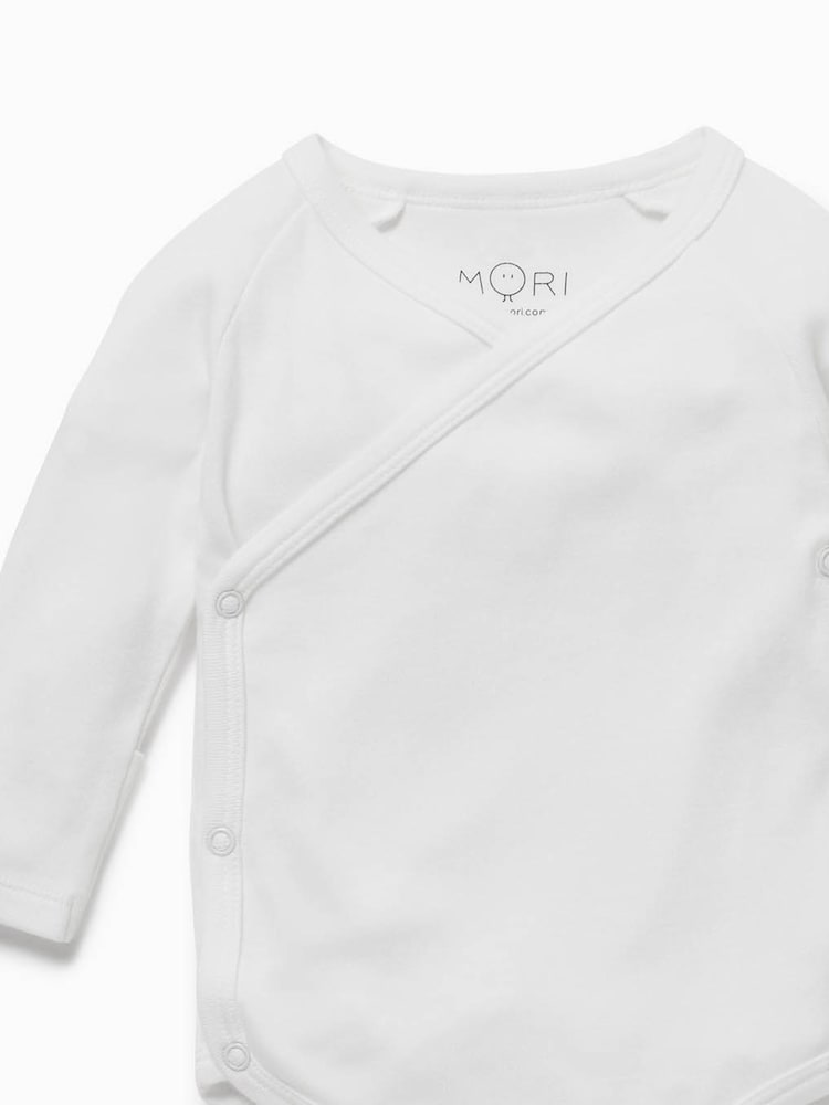MORI Viscose Cotton Blend Long Sleeve Kimono Bodysuit - Image 3 of 4