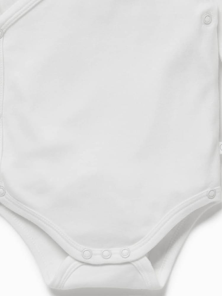 MORI Cotton & Bamboo Long Sleeve Kimono Bodysuit - Image 4 of 4