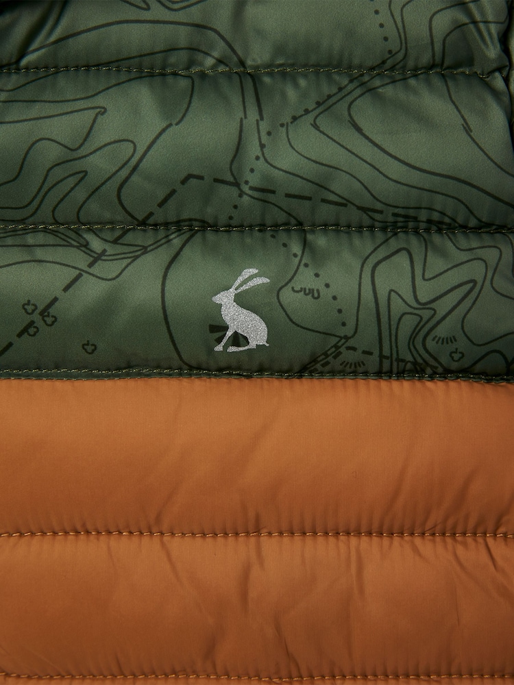 Joules Green Showerproof Padded Packable Coat - Image 6 of 6