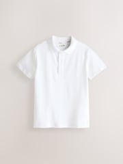 Clarks White Boys Short Sleeve School Polo Shirts 2 Pack - Image 2 of 5