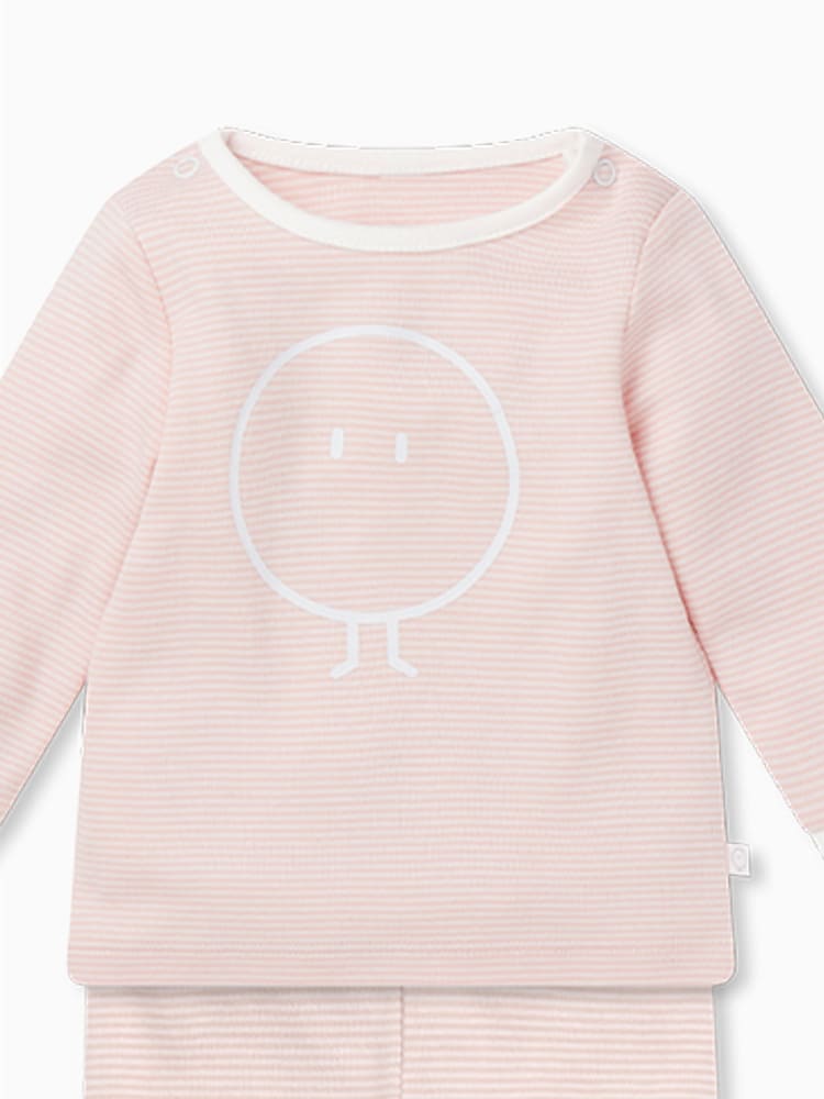 Rayas rosas - Conjunto de pijama muy suave de mezcla de algodón y viscosa de MORI - Imagen 4 de 4 Rayas rosas - Conjunto de pijama muy suave de mezcla de algodón y viscosa de MORI - Imagen 4 de 4