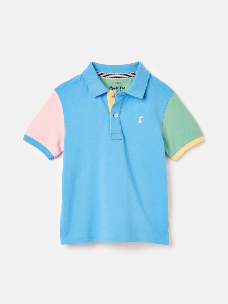 Joules Boys' Woody Multi Pique Cotton Polo Shirt - Image 1 of 1 Joules Boys' Woody Multi Pique Cotton Polo Shirt - Image 1 of 1