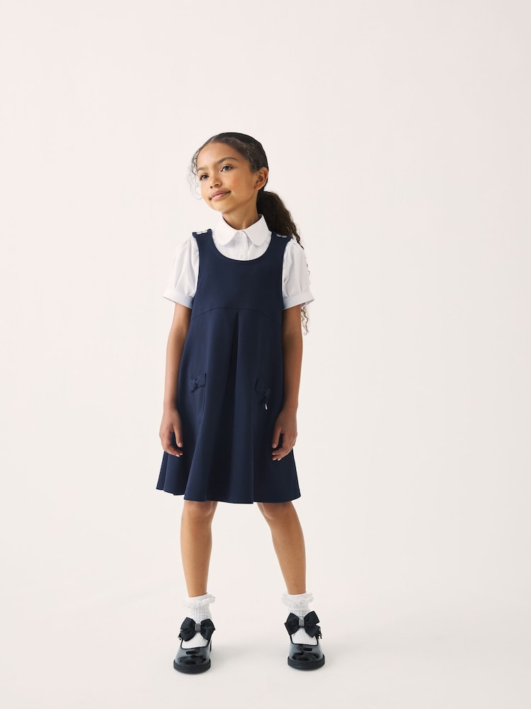 Clarks Navy Clarks School Ponte Pinafore Dress - Image 2 of 9