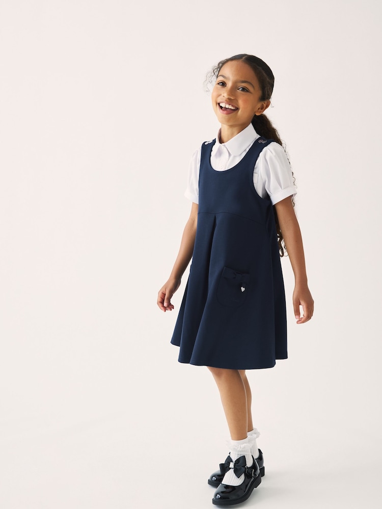 Clarks Navy Clarks School Ponte Pinafore Dress - Image 3 of 9