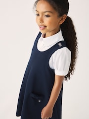Clarks Navy Clarks School Ponte Pinafore Dress - Image 4 of 9