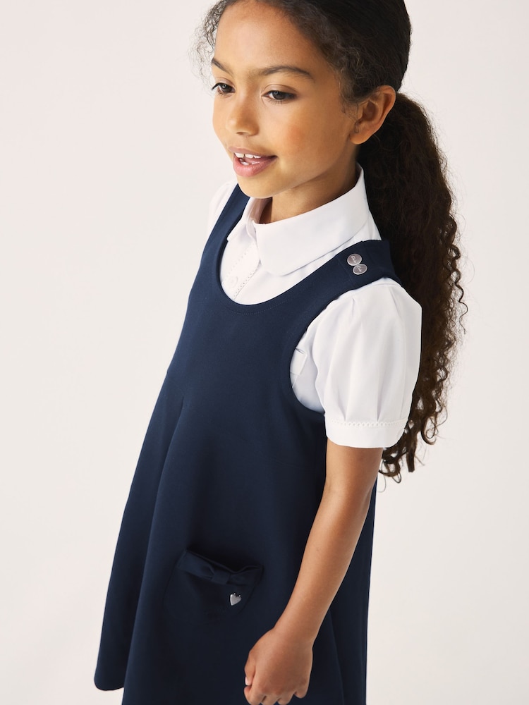 Clarks Navy Clarks School Ponte Pinafore Dress - Image 4 of 9