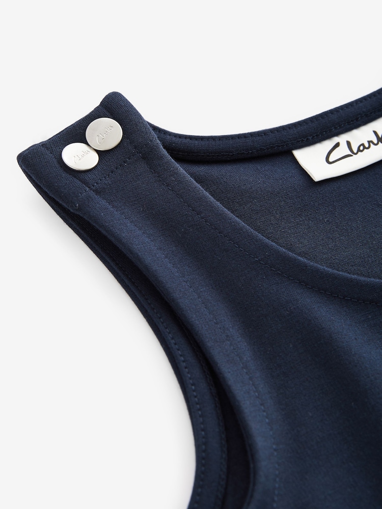 Clarks Navy Clarks School Ponte Pinafore Dress - Image 8 of 9