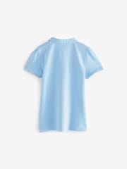 Clarks Blue Girls Short Sleeve School Shirts 2 Pack - Image 3 of 5