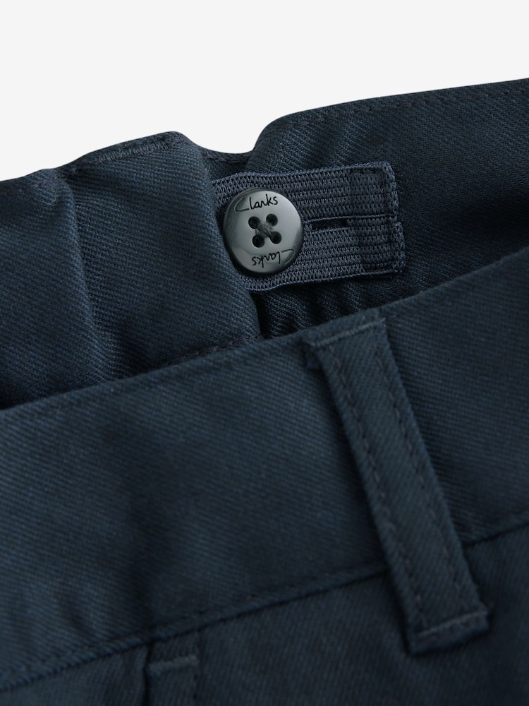 Clarks Navy Pull On Waist School Shorts - Image 8 of 9