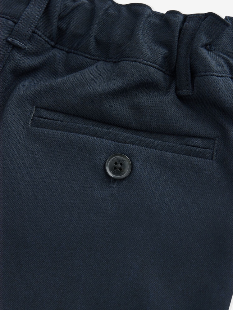 Clarks Navy Pull On Waist School Shorts - Image 9 of 9