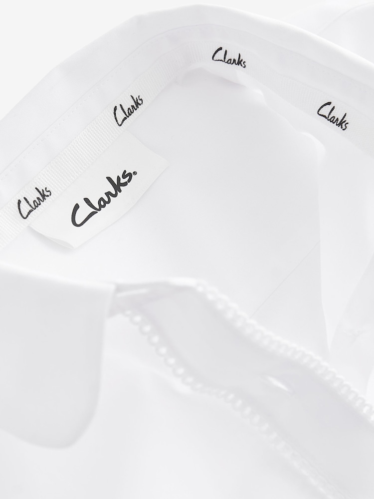 Blanc - Clarks Filles School Chemises 2 Lot - Image 4 of 5