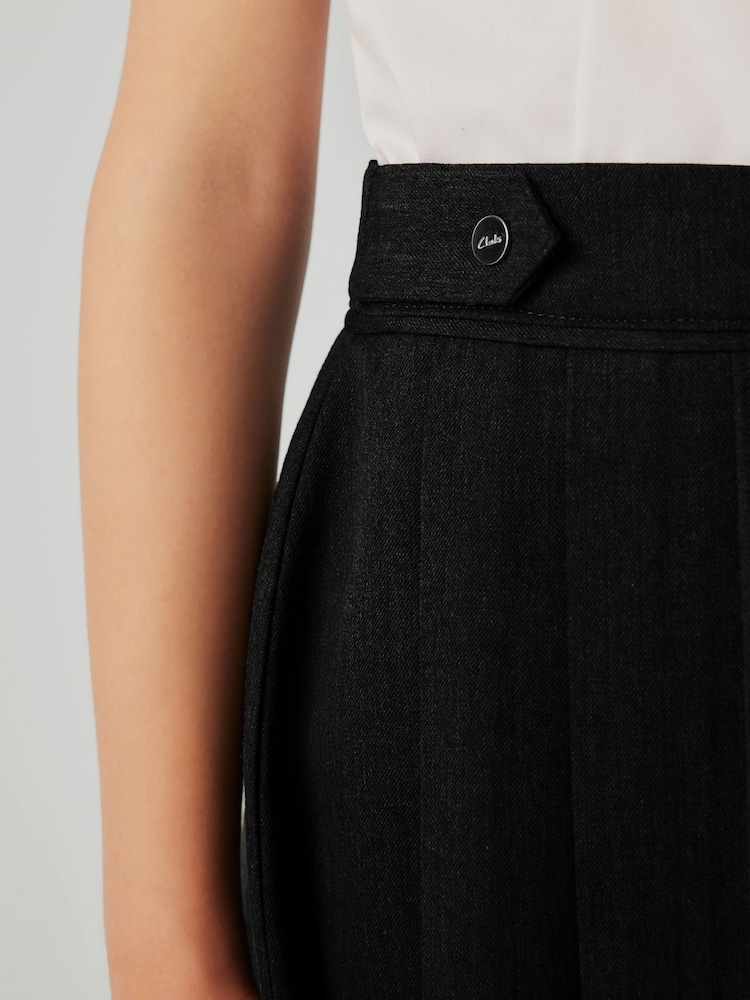 Clarks Black School Pleat Skirt - Image 2 of 4