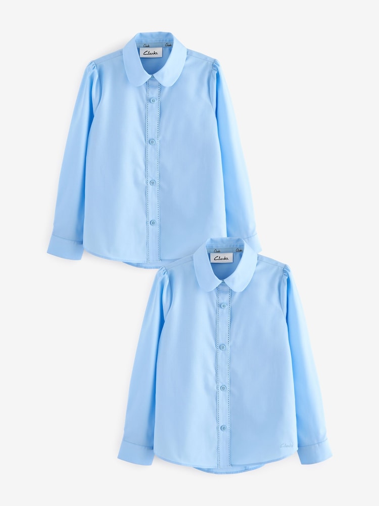 Blau - Clarks Schulhemden für Mädchen im 2er-Pack - Bild 1 von 5