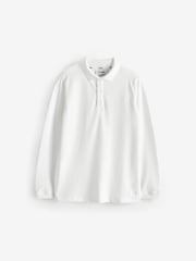 Clarks White Boys 100% Cotton Polo Shirts 2 Pack - Image 2 of 2