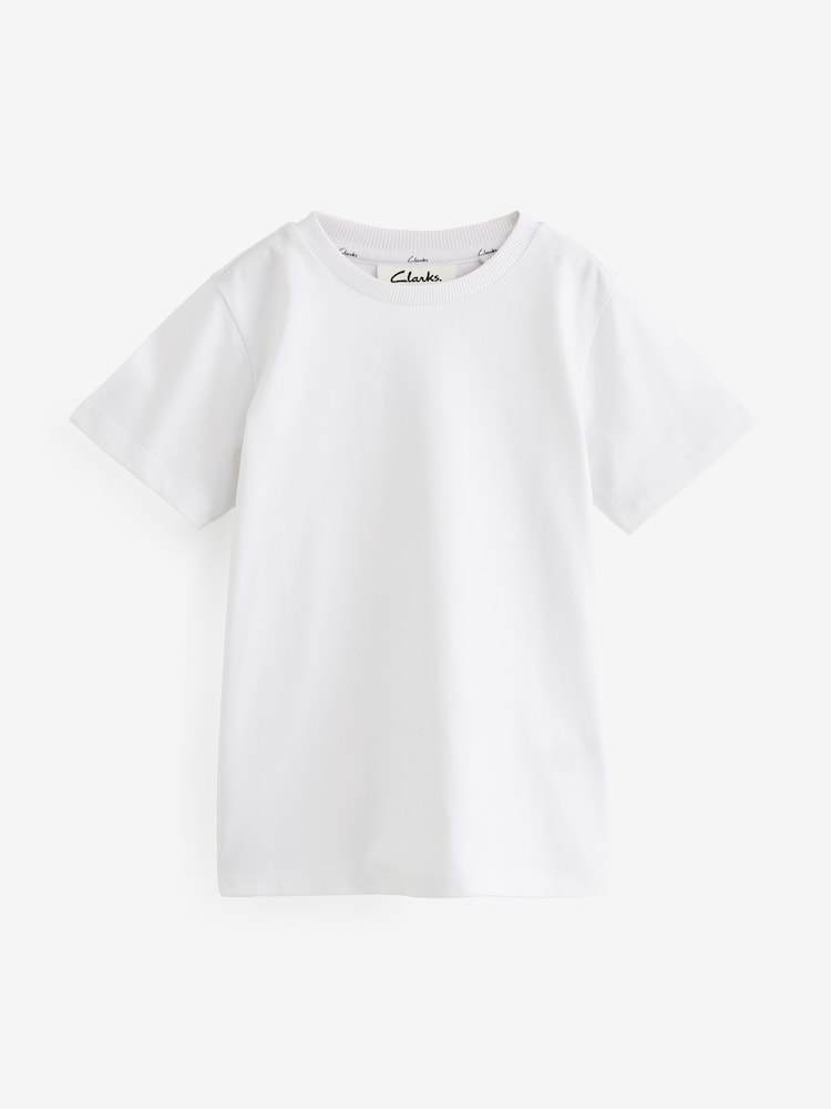 Clarks White T-Shirts 2 Pack - Image 2 of 4