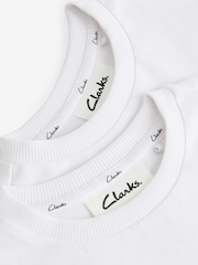 Clarks White T-Shirts 2 Pack - Image 4 of 4