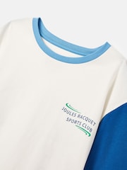 Joules Ben White/Blue Short Sleeve T-Shirt - Image 3 of 5