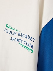 Joules Ben White/Blue Short Sleeve T-Shirt - Image 4 of 5
