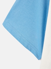 Joules Ben White/Blue Short Sleeve T-Shirt - Image 5 of 5