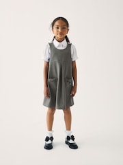 Clarks Grey Clarks School Ponte Pinafore Dress - Image 1 of 11